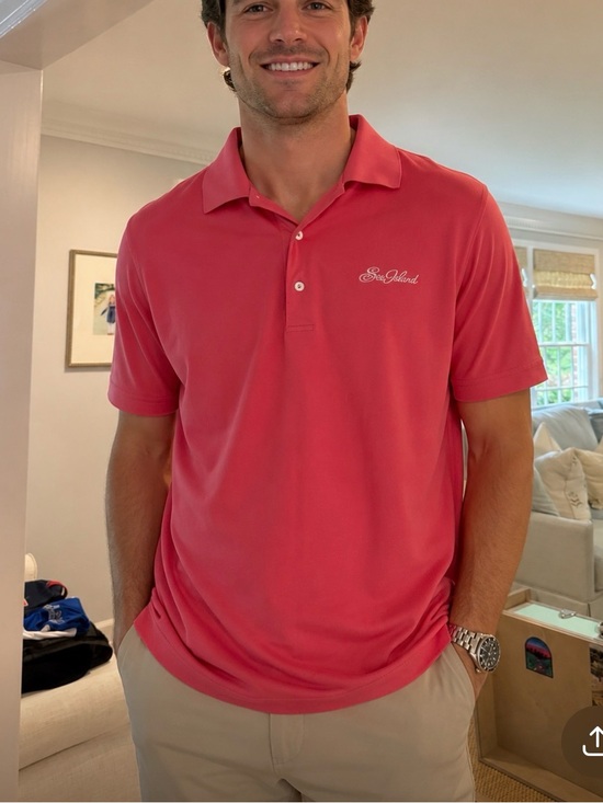 Peter Millar Other - Men's Coral Polo Shirt Sea Island